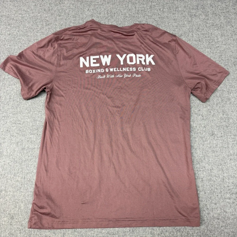 Old Navy Active T-Shirt Medium Mauve NY Boxing Wellness Club Go-Dry Cool Tee